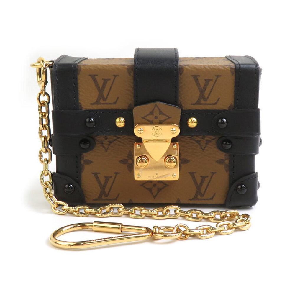 Louis Vuitton Charm Monogram Reverse Essential Trunk Canvas Leather Black Brown
